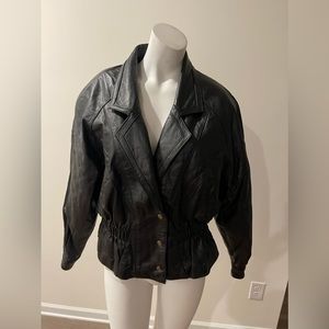 MAGGIE LAWRENCE leather jacket size large